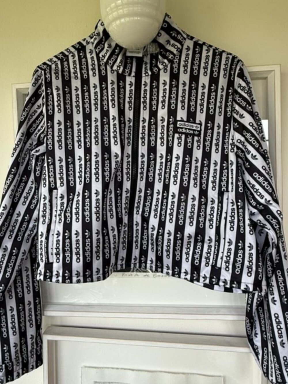 Adidas Women's Originals Full Zip Black White 90s Track Jacket FM2489 Size Large